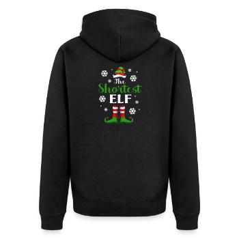 Elfe Elf Weihnachtsgeschenk - Unisex Premium Bio Zip Hoodie - Schwarz - Hinten - Nico (187cm)