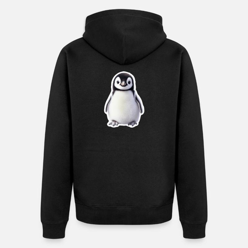 Pingouin - Veste à capuche bio Premium Unisexe - noir