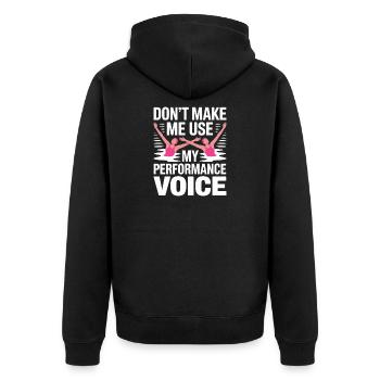 Synchronschwimmen Kunstschwimmen Wassersport - Unisex Premium Bio Zip Hoodie - Schwarz - Hinten - Nico (187cm)