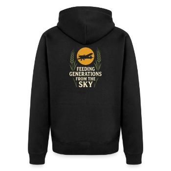 Cadeau de pilote d’agriculture de l’aviation rurale - Veste à capuche bio Premium Unisexe - noir - Dos - Nico (187cm)