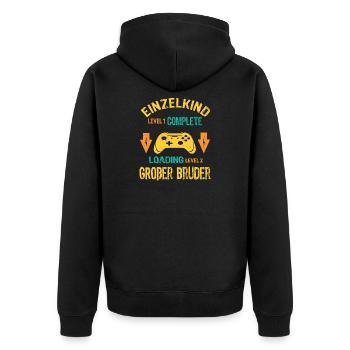 Enfant unique terminé - Chargement de Big Brother 2026 - Veste à capuche bio Premium Unisexe - noir - Dos - Nico (187cm)