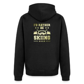Ski Skiing - Veste à capuche bio Premium Unisexe - noir - Dos - Nico (187cm)