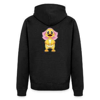 Duck Bridal Veil Wedding - Unisex Premium Organic Zip Hoodie - black - Back - Nico (187cm)