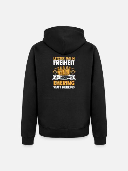 Bräutigam Polterabend Junggesellenabschied - Unisex Premium Bio Zip Hoodie - Schwarz