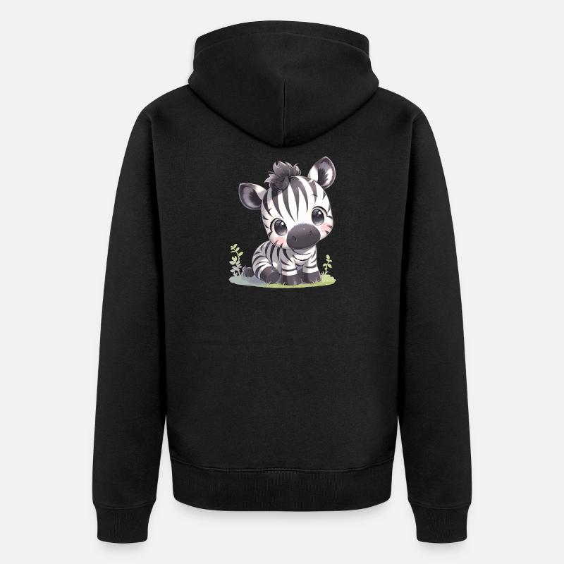 Zèbres Zèbre - Veste à capuche bio Premium Unisexe - noir