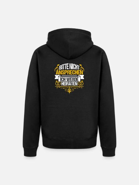 JGA Team Bräutigam Junggesellenabschied - Unisex Premium Bio Zip Hoodie - Schwarz