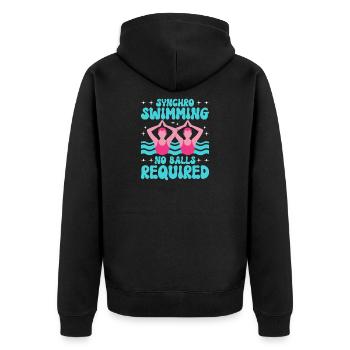 Natation synchronisée Natation artistique Sports nautiques - Veste à capuche bio Premium Unisexe - noir - Dos - Nico (187cm)