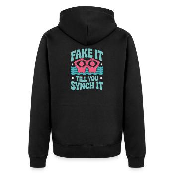 Natation synchronisée Natation artistique Sports nautiques - Veste à capuche bio Premium Unisexe - noir - Dos - Nico (187cm)