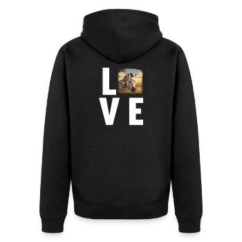 Zèbres Zèbre - Veste à capuche bio Premium Unisexe - noir - Dos - Nico (187cm)