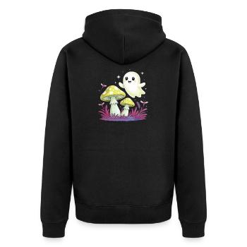 petit fantôme - Veste à capuche bio Premium Unisexe - noir - Dos - Nico (187cm)