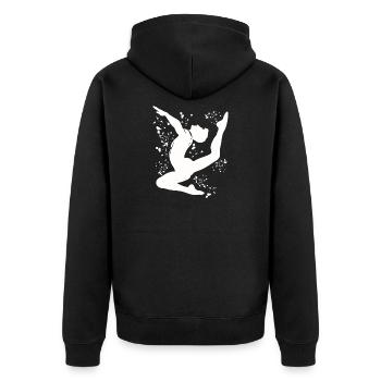 Gymnastique au sol Gymnastique artistique - Veste à capuche bio Premium Unisexe - noir - Dos - Nico (187cm)