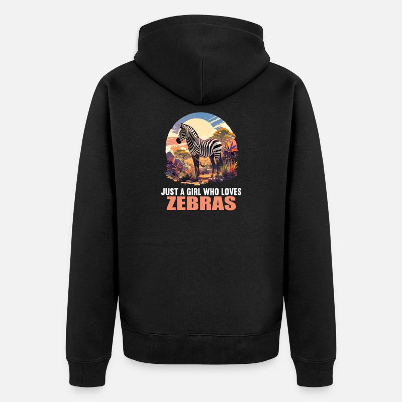 Zèbres Zèbre - Veste à capuche bio Premium Unisexe - noir