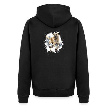 Équipe de football canin Kangal - Veste à capuche bio Premium Unisexe - noir - Dos - Nico (187cm)