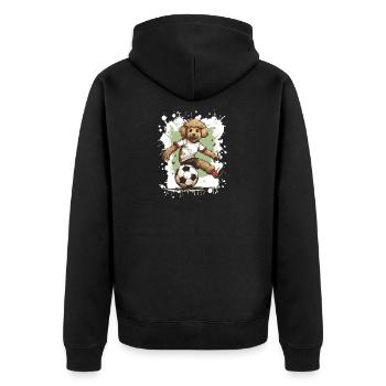 Caniche Chien Équipe de Football - Veste à capuche bio Premium Unisexe - noir - Dos - Nico (187cm)