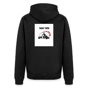 Super Turbo Kart Vitesse Retro - Veste à capuche bio Premium Unisexe - noir - Dos - Nico (187cm)