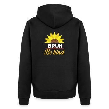Be Kind Brew Tournesol - Veste à capuche bio Premium Unisexe - noir - Dos - Nico (187cm)