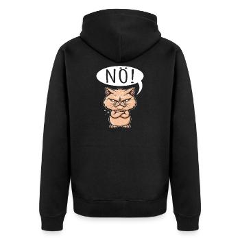 Quelque chose comme non - le chat dit non - Veste à capuche bio Premium Unisexe - noir - Dos - Nico (187cm)