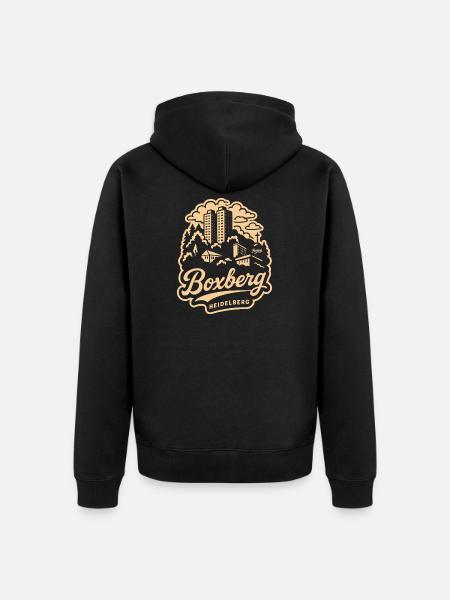 Boxberg Heidelberg Skyline Design - Unisex Premium Bio Zip Hoodie - Schwarz