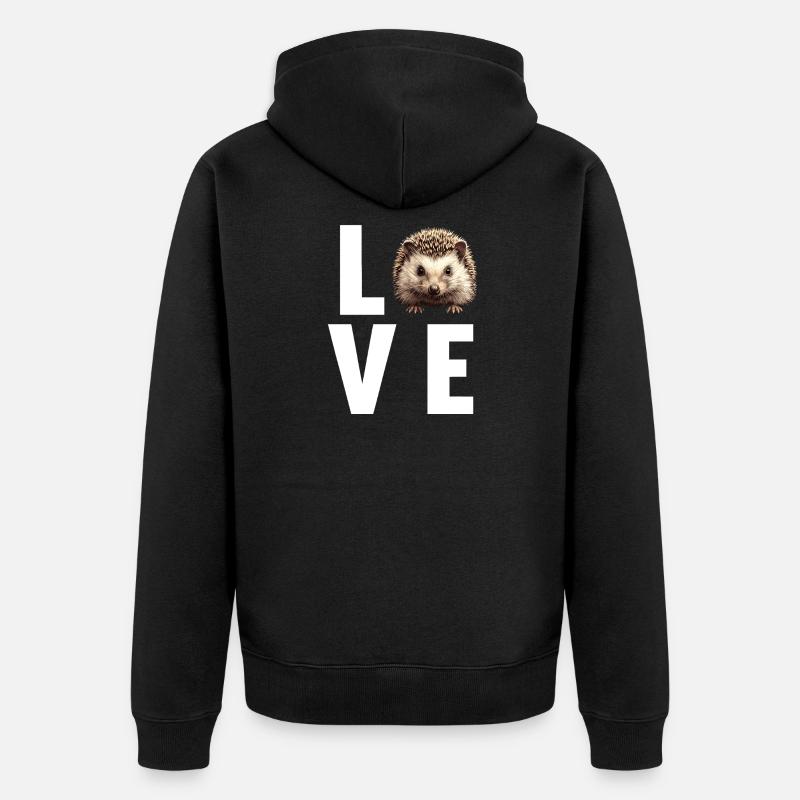 Hérisson - Veste à capuche bio Premium Unisexe - noir