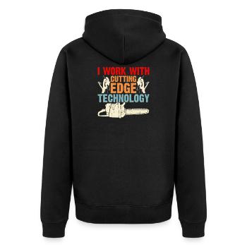 Ébéniste Ébéniste Cadeau Menuisier - Veste à capuche bio Premium Unisexe - noir - Dos - Nico (187cm)