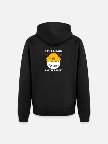 Gender Reveal Easter Mom-to-be - Unisex Premium Organic Zip Hoodie - black