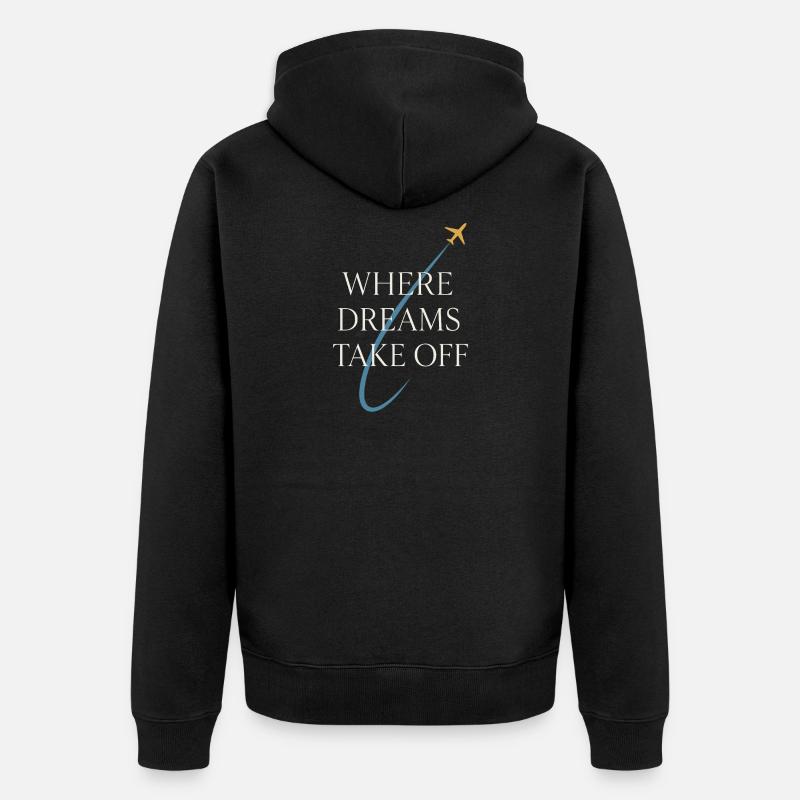 Fluglehrer Cfi Pilot Luftfahrtlehrer - Unisex Premium Bio Zip Hoodie - Schwarz