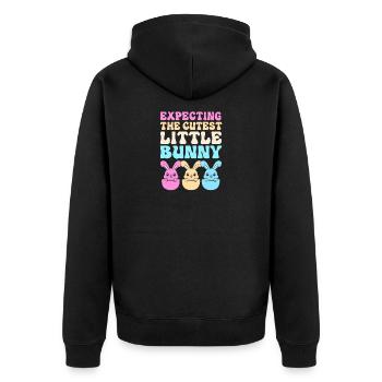 Gender Reveal Pâques Future maman - Veste à capuche bio Premium Unisexe - noir - Dos - Nico (187cm)