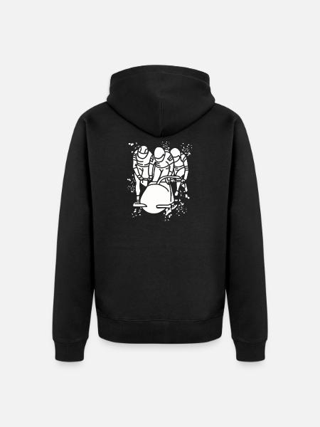 Bobsleigh Bobsleigh Four-man Bobsleigh - Unisex Premium Organic Zip Hoodie - black