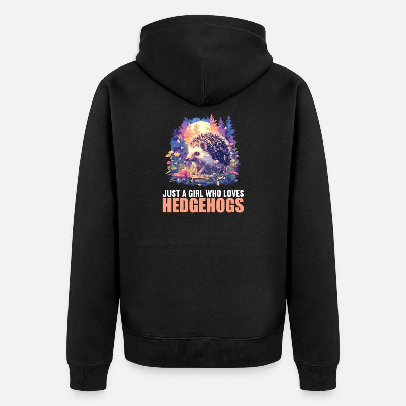 Hérisson - Veste à capuche bio Premium Unisexe - noir