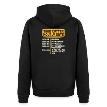 Ébéniste Ébéniste Cadeau Menuisier - Veste à capuche bio Premium Unisexe - noir - Dos - Nico (187cm)