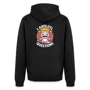 Axolotl Dire Axolotls Drôle Axolotl Cadeau - Veste à capuche bio Premium Unisexe - noir - Dos - Nico (187cm)