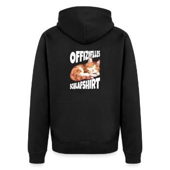 Chemise de nuit officielle chat - Veste à capuche bio Premium Unisexe - noir - Dos - Nico (187cm)