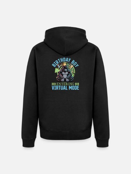 Anniversaire Gamer VR - Veste à capuche bio Premium Unisexe - noir
