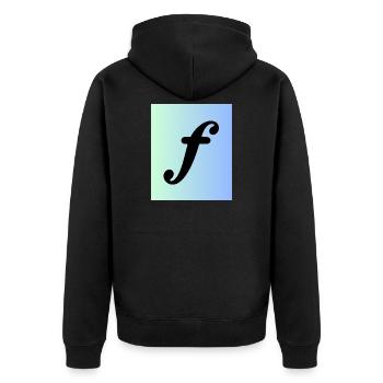 Forte - Sign on Background Music - Unisex Premium Organic Zip Hoodie - black - Back - Nico (187cm)