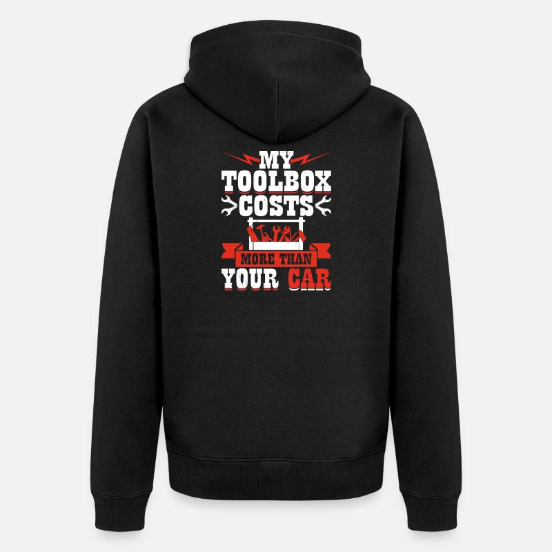 Mechaniker Mechatroniker Schrauber Geschenk - Unisex Premium Bio Zip Hoodie - Schwarz