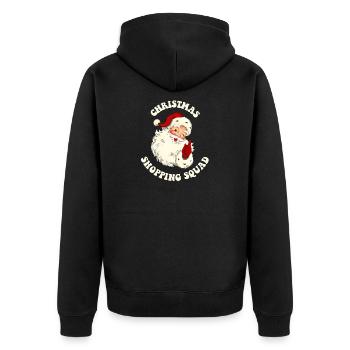 Escouade de magasinage de Noël - Veste à capuche bio Premium Unisexe - noir - Dos - Nico (187cm)