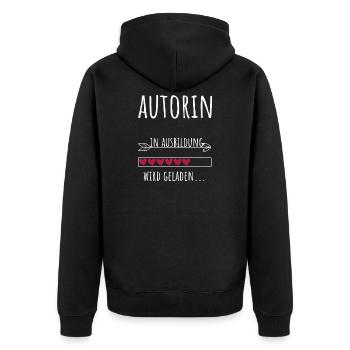 Écriture créative Étudiant Profession Auteur - Veste à capuche bio Premium Unisexe - noir - Dos - Nico (187cm)