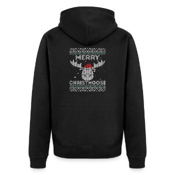Joyeux Noël - Drôle Laid Noël Design - Veste à capuche bio Premium Unisexe - noir - Dos - Nico (187cm)