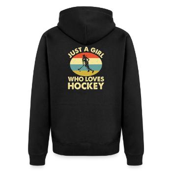 Hockey Hockey sur glace Cadeau pour joueur de hockey sur glace - Veste à capuche bio Premium Unisexe - noir - Dos - Nico (187cm)