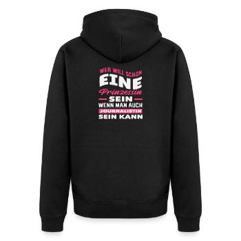 Qui veut Princess Reporter Journaliste - Veste à capuche bio Premium Unisexe - noir - Dos - Nico (187cm)