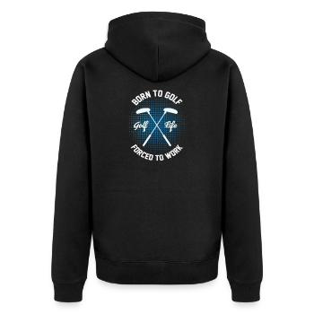 Class Golf Player Leisure Golf Club Design - Unisex Premium Organic Zip Hoodie - black - Back - Nico (187cm)