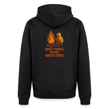 Solo Camping Introverti Campeur Calme - Veste à capuche bio Premium Unisexe - noir - Dos - Nico (187cm)