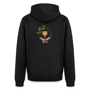 Kinball Siegerin Gewinner Turnier Meisterschaft - Unisex Premium Bio Zip Hoodie - Schwarz - Hinten - Nico (187cm)