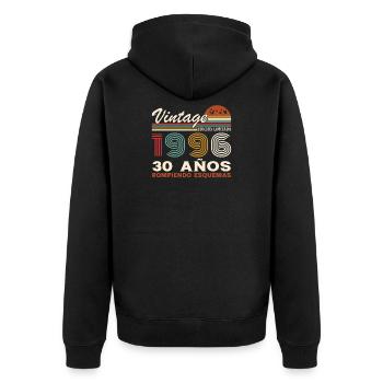 30ème Anniversaire 30 Ans Millésime 1996 - Veste à capuche bio Premium Unisexe - noir - Dos - Nico (187cm)