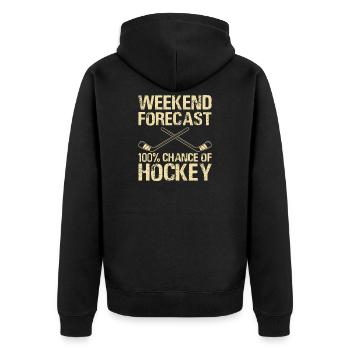 Hockey Hockey sur glace Cadeau pour joueur de hockey sur glace - Veste à capuche bio Premium Unisexe - noir - Dos - Nico (187cm)