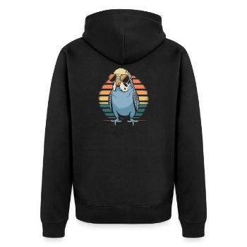 Perruche ondulée - Veste à capuche bio Premium Unisexe - noir - Dos - Nico (187cm)