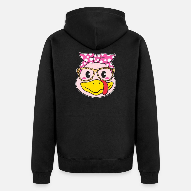Thanksgiving Mama Mutter Oma Großmutter - Unisex Premium Bio Zip Hoodie - Schwarz