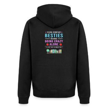 Secrétaire d’école Secrétaire d’école - Veste à capuche bio Premium Unisexe - noir - Dos - Nico (187cm)