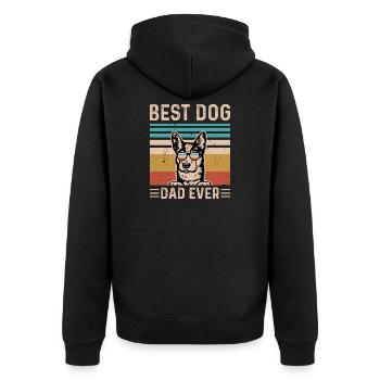 Meilleur cadeau de papa de chien Dog Lover - Veste à capuche bio Premium Unisexe - noir - Dos - Nico (187cm)
