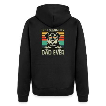 Meilleur cadeau de papa de chien Dog Lover - Veste à capuche bio Premium Unisexe - noir - Dos - Nico (187cm)